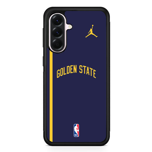 NBA Golden State Warriors Navy Jordan Samsung Galaxy A56 Case | Samsung Galaxy A56 Protective Rubber Case