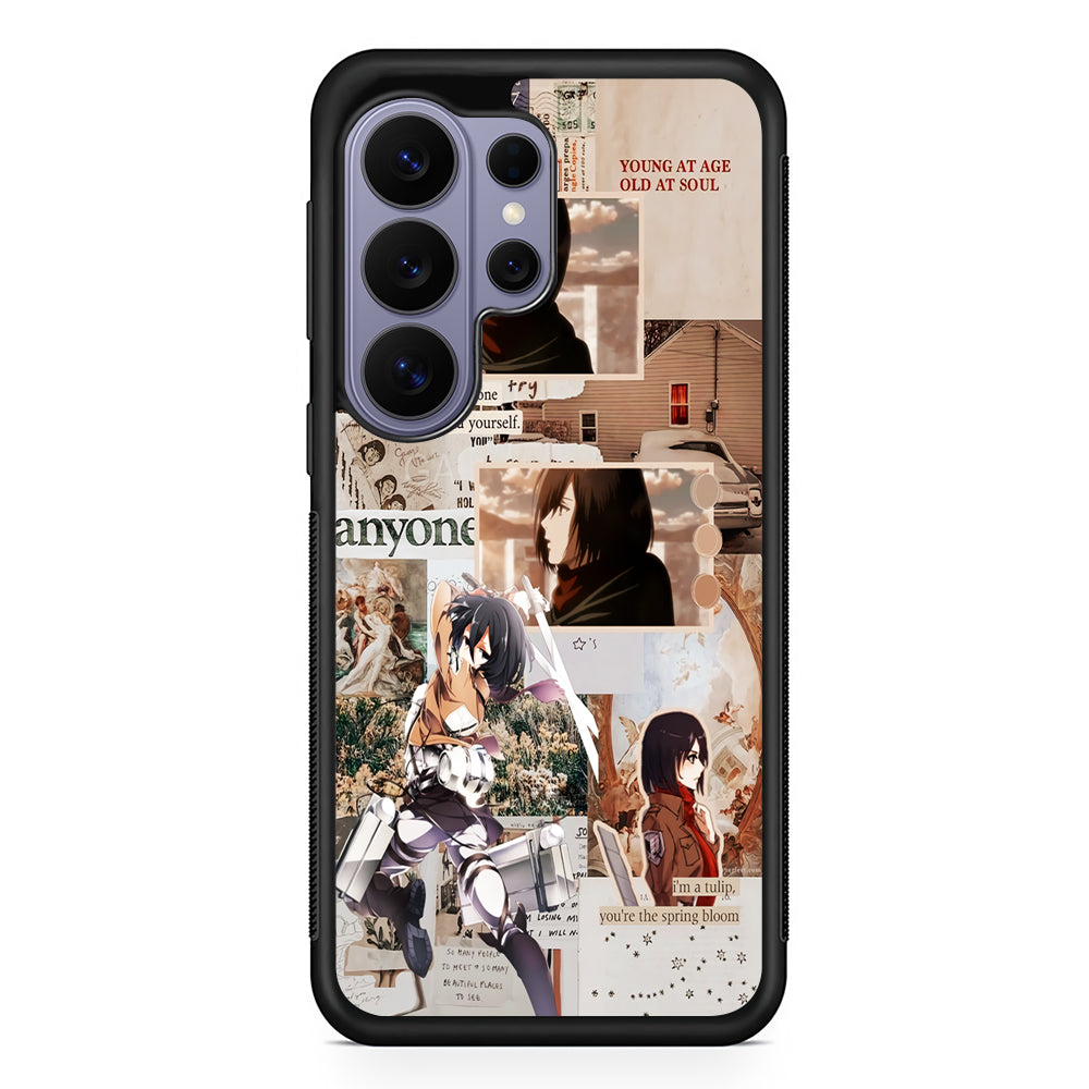 Mikasa Attack On Titan Aesthetic Samsung Galaxy S26 Ultra Case | Protective Rubber Cover
