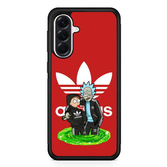 Adidas Rick and Morty Portal Samsung Galaxy A56 Case | Samsung Galaxy A56 Protective Rubber Case