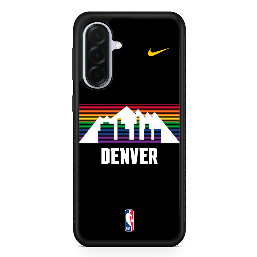 NBA Denver Nuggets Black Nike Samsung Galaxy A36 Case | Durable Samsung Galaxy A36 Protective Case