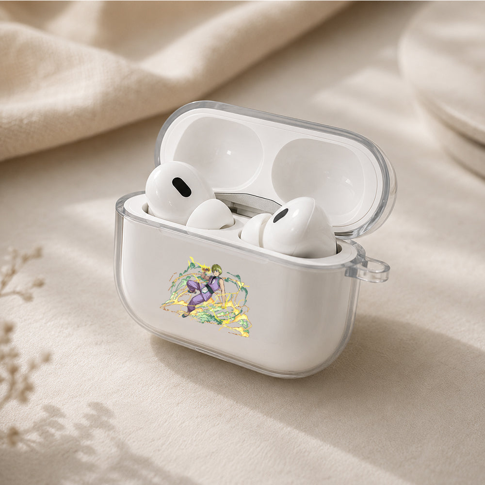 Hunter x Hunter Shalnark Ryusei Protective Apple AirPods Pro 3 Clear Case | Shockproof Cover