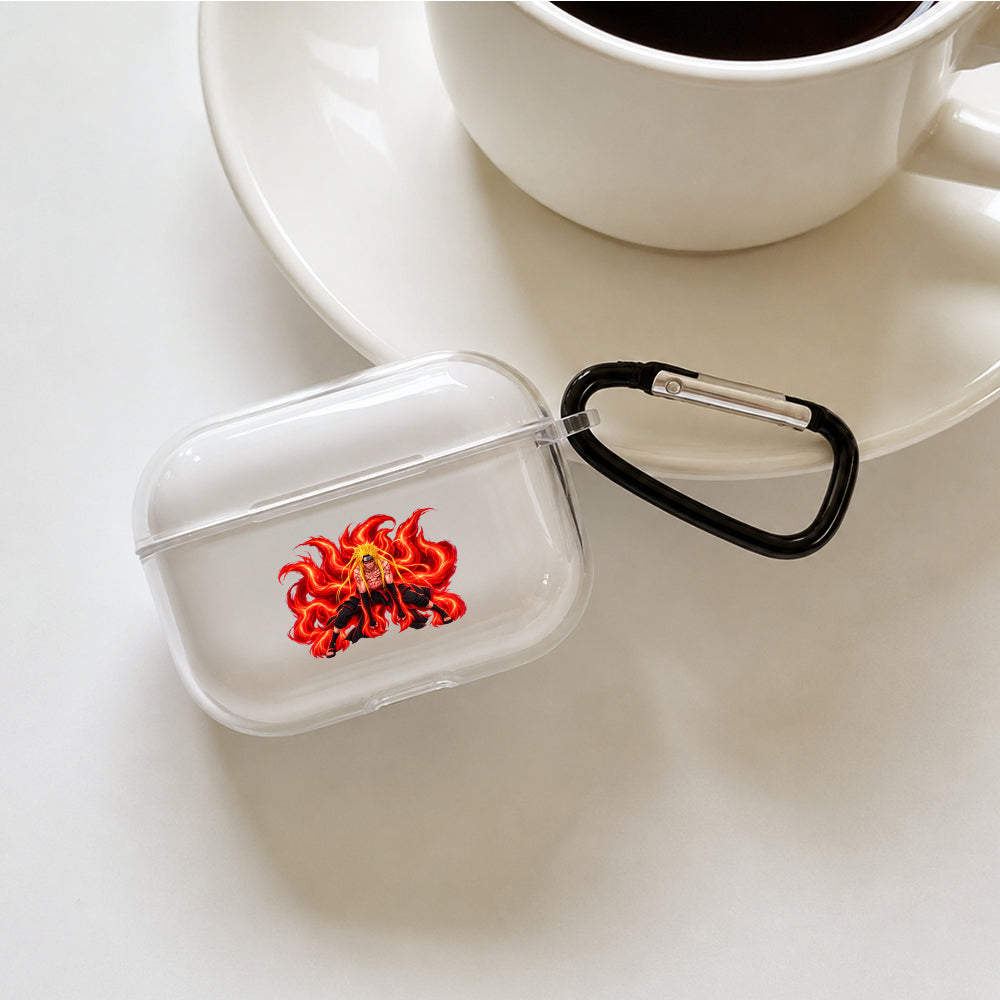 Uzumaki Naruto Kyubi Awakening Protective Apple AirPods Pro 3 Clear Case | Shockproof Cover