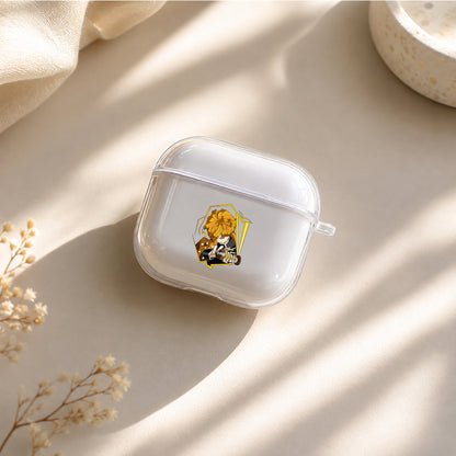 Demon Slayer Zenitsu Thunder Protective Apple Airpods 4 Clear Case - Durable Clear Protection
