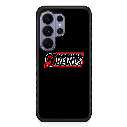 NHL New Jersey Devils Black Samsung Galaxy S26 Ultra Case | Protective Rubber Cover
