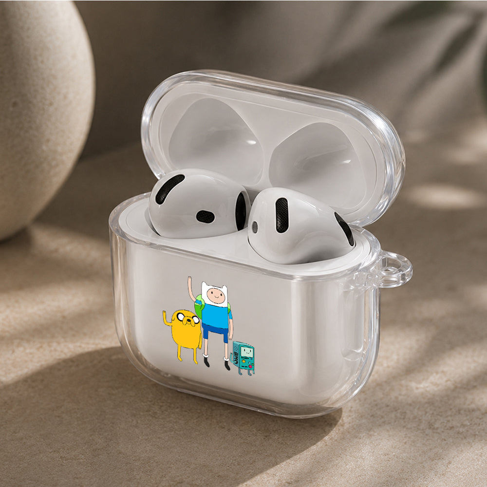 Jake and Friends Adventure Time Protective Apple Airpods 4 Clear Case - Durable Clear Protection