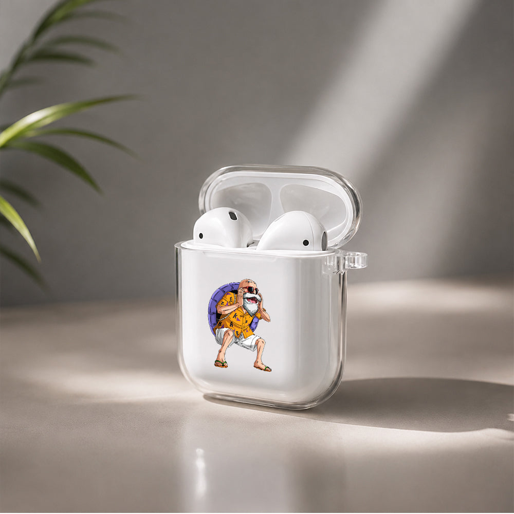 Dragon Ball Master Roshi Shouted Protective Clear Case Cover For Apple Airpods | Soft Silicone AirPods 1 / 2 Case | Protective Cover