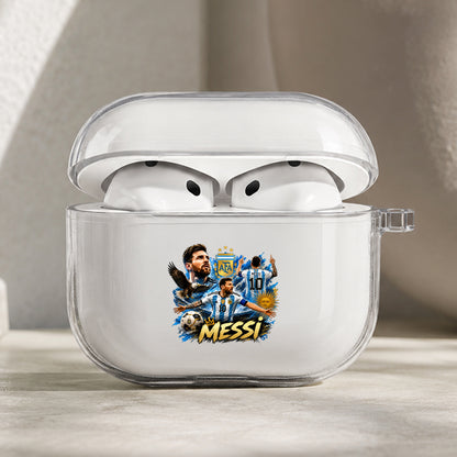 Lionel Messi Argentine Pride Protective Apple AirPods Pro 3 Clear Case | Shockproof Cover