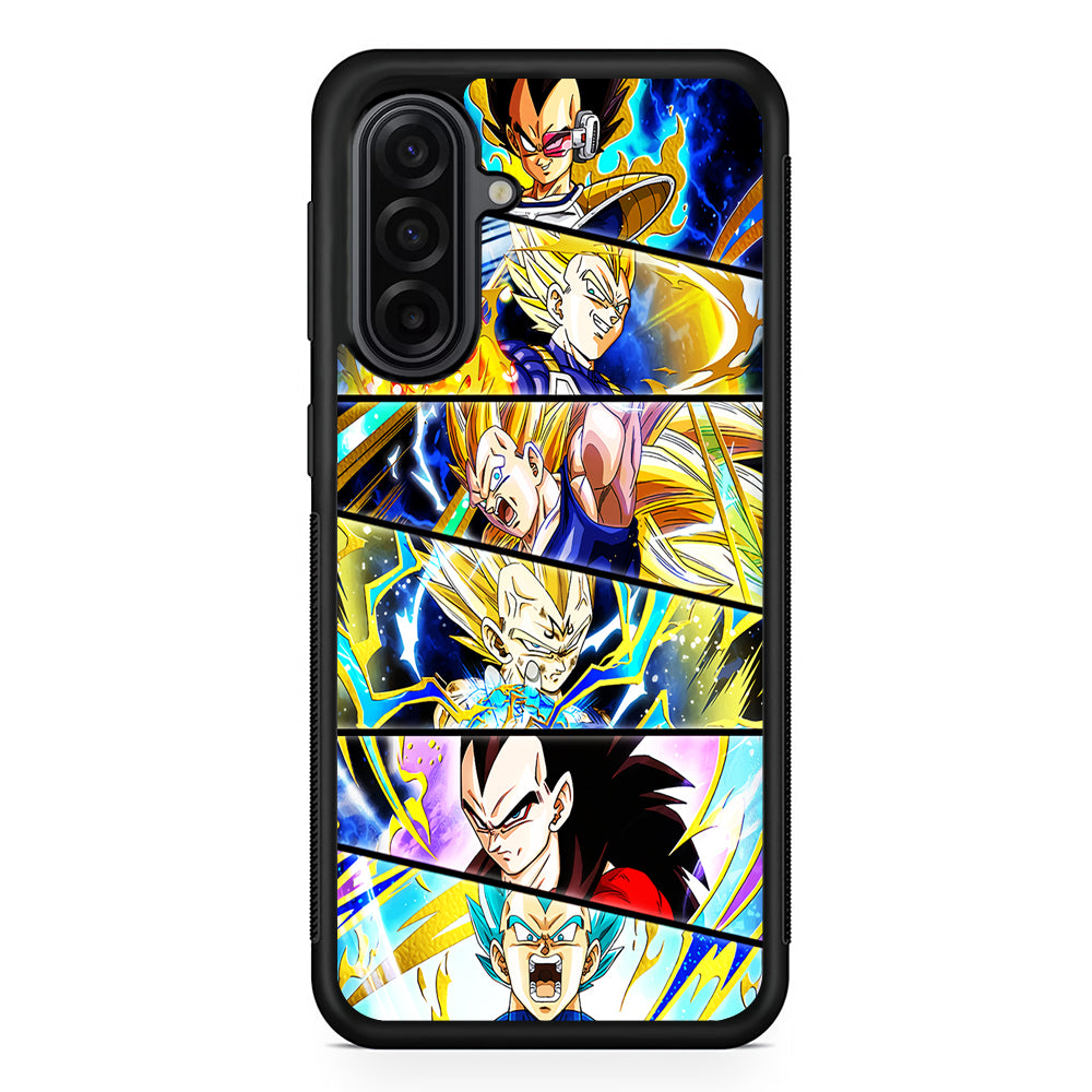 Vegeta Collage Dragon Ball Samsung Galaxy A17 Case | Durable Rubber Samsung Galaxy A17 Phone Case