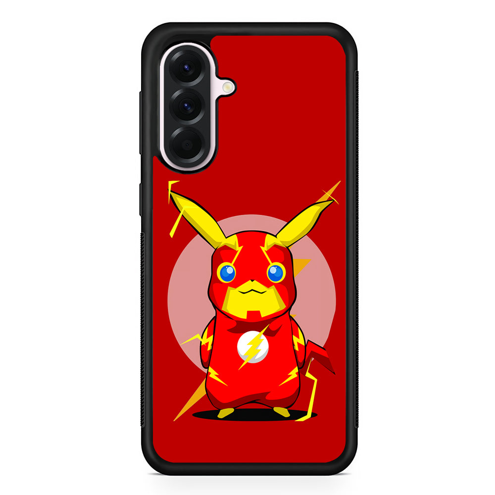 Pikachu in The Flash's Costume Samsung Galaxy A56 Case | Samsung Galaxy A56 Protective Rubber Case