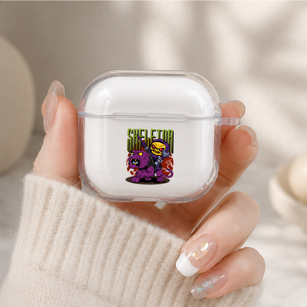 Skeletor and Mighty Panthor Protective Apple Airpods 4 Clear Case - Durable Clear Protection