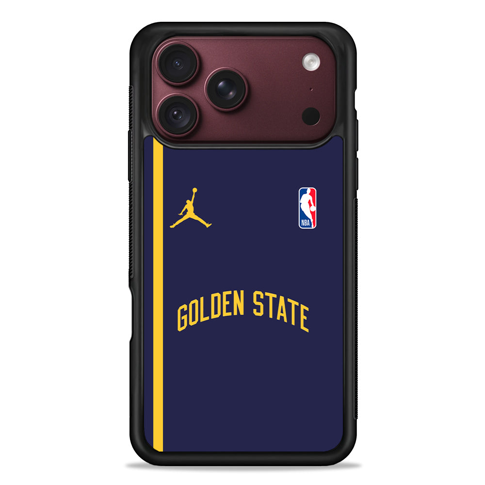 NBA Golden State Warriors Navy Jordan iPhone 18 Pro Max Case – Slim Silicone Protective Cover