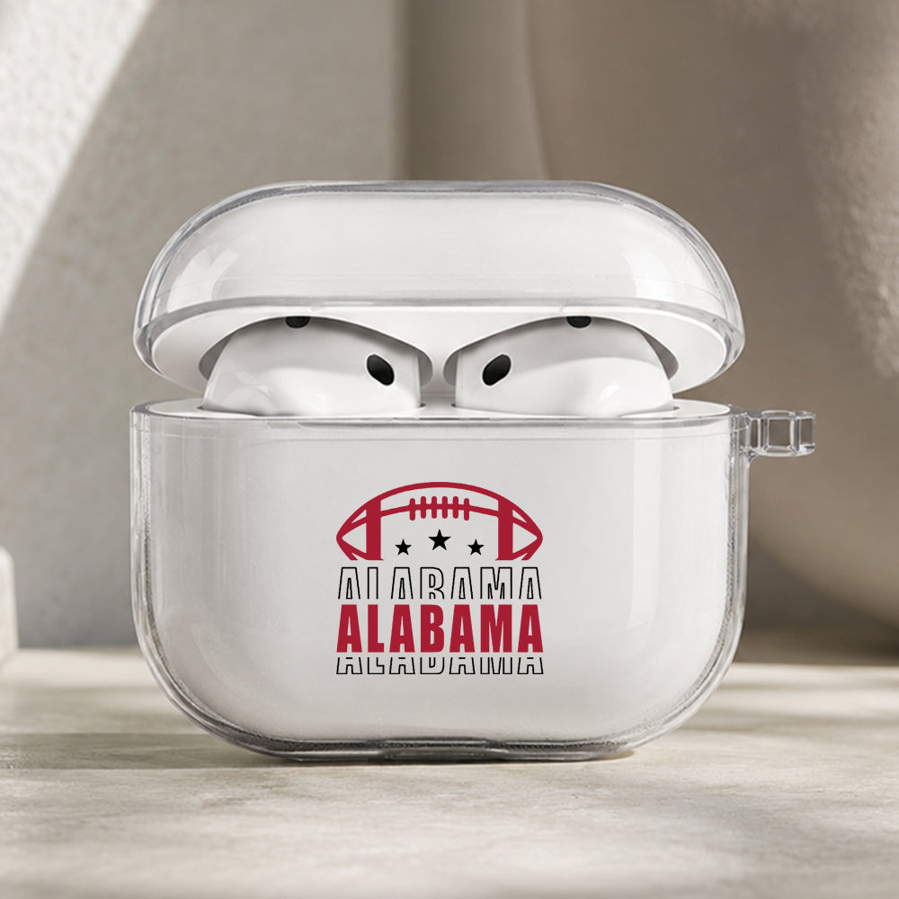 Alabama Crimson Tide Pride Protective Apple AirPods Pro 3 Clear Case | Shockproof Cover
