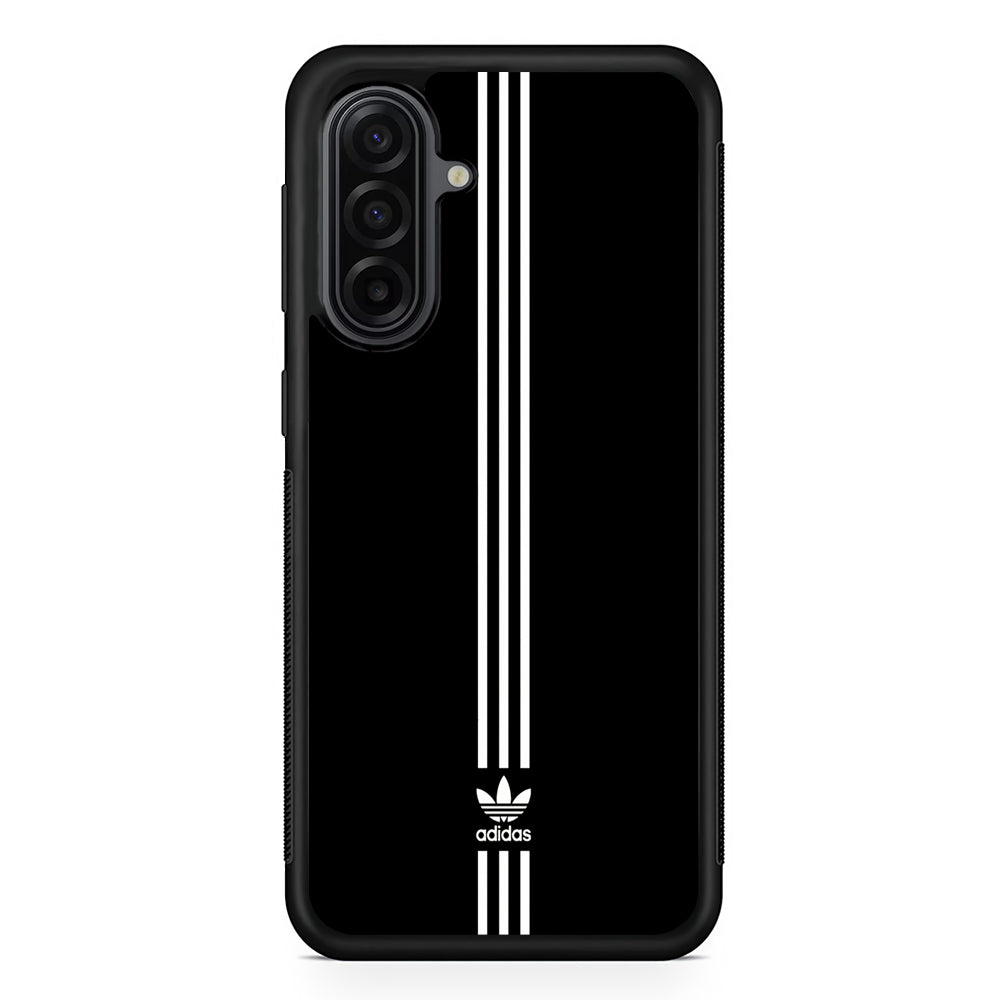 Adidas Black Three Lines Samsung Galaxy A17 Case | Durable Rubber Samsung Galaxy A17 Phone Case