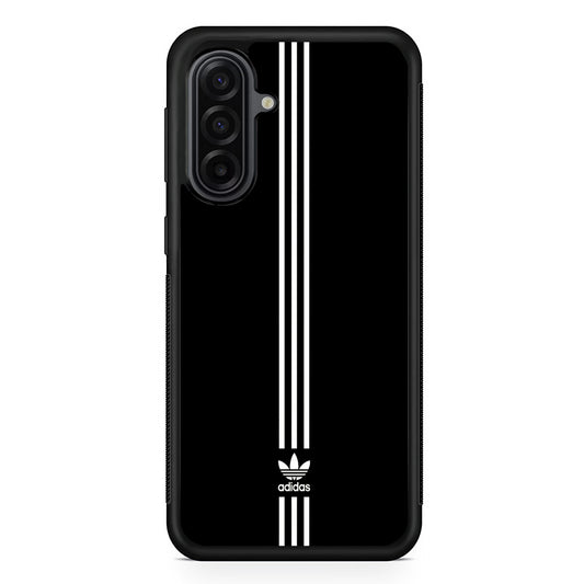 Adidas Black Three Lines Samsung Galaxy A17 Case | Durable Rubber Samsung Galaxy A17 Phone Case