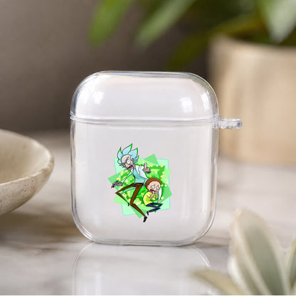 Rick and Morty Scary Journey Protective Clear Case Cover For Apple Airpods | Soft Silicone AirPods 1 / 2 Case | Protective Cover