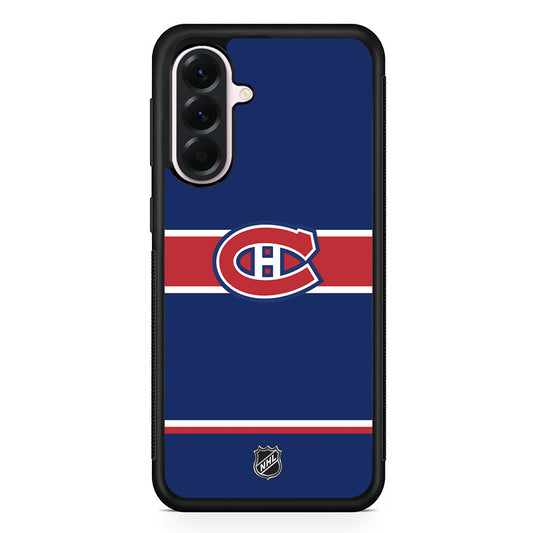 NHL Montréal Canadiens Navy Samsung Galaxy A56 Case | Samsung Galaxy A56 Protective Rubber Case