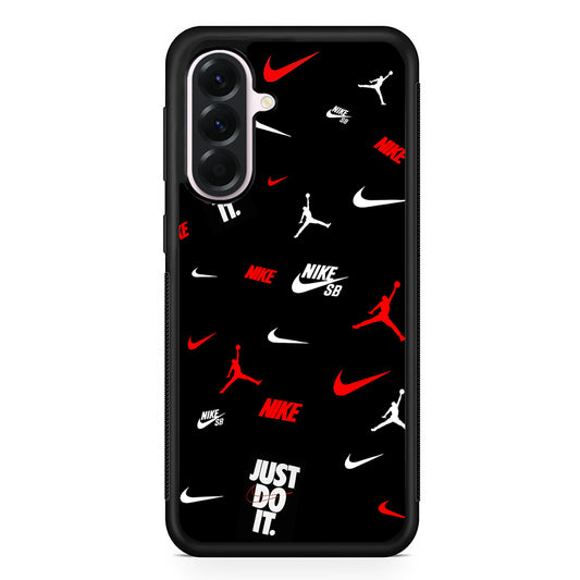 Nike Collage Emblem Jordan Samsung Galaxy A56 Case | Samsung Galaxy A56 Protective Rubber Case