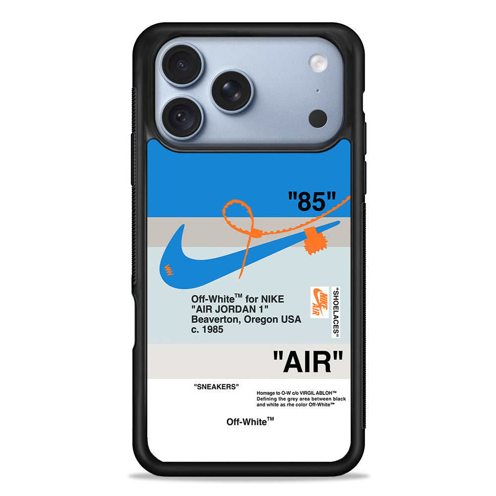 Nike X Air Jordan Blue iPhone 18 Pro Case - iPhone 18 Pro Silicone Case
