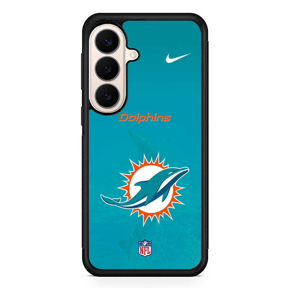 NFL Miami Dolphins Nike Logo Samsung Galaxy S26 Case – Slim Protective Phone Cover