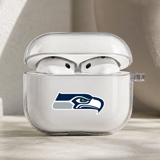 NFL Seattle Seahawks Symbol Protective Apple AirPods Pro 3 Clear Case | Shockproof Cover