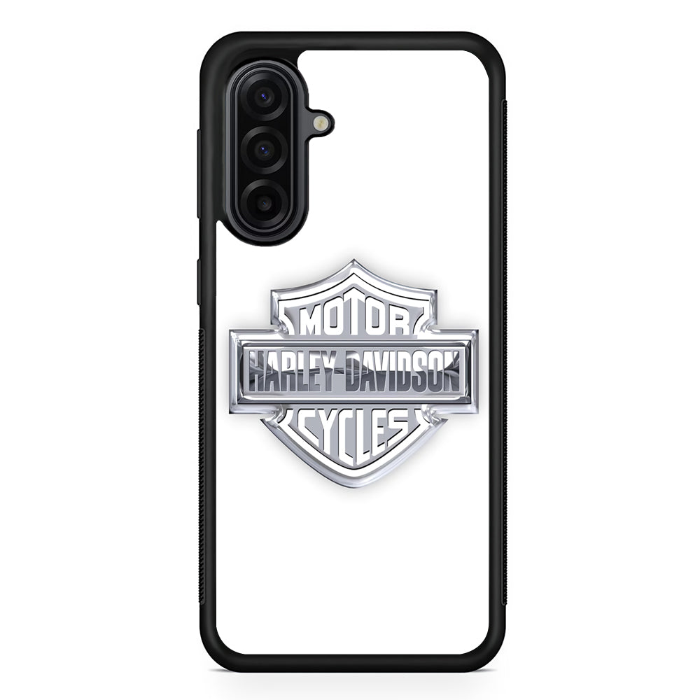 Harley Davidson Logo Silver Samsung Galaxy A17 Case | Durable Rubber Samsung Galaxy A17 Phone Case