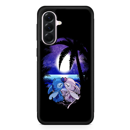 Stitch and Angel Kissing Samsung Galaxy A56 Case | Samsung Galaxy A56 Protective Rubber Case