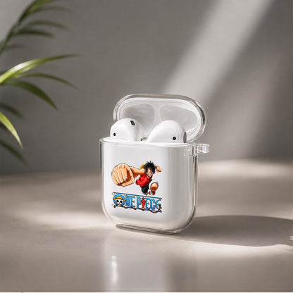 One Piece Monkey D Luffy Protective Clear Case Cover For Apple Airpods | Soft Silicone AirPods 1 / 2 Case | Protective Cover