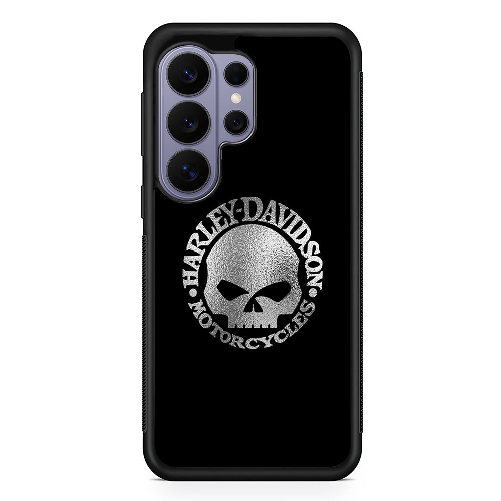 Harley Davidson Skull Silver Samsung Galaxy S26 Ultra Case | Slim Durable Protective Cover
