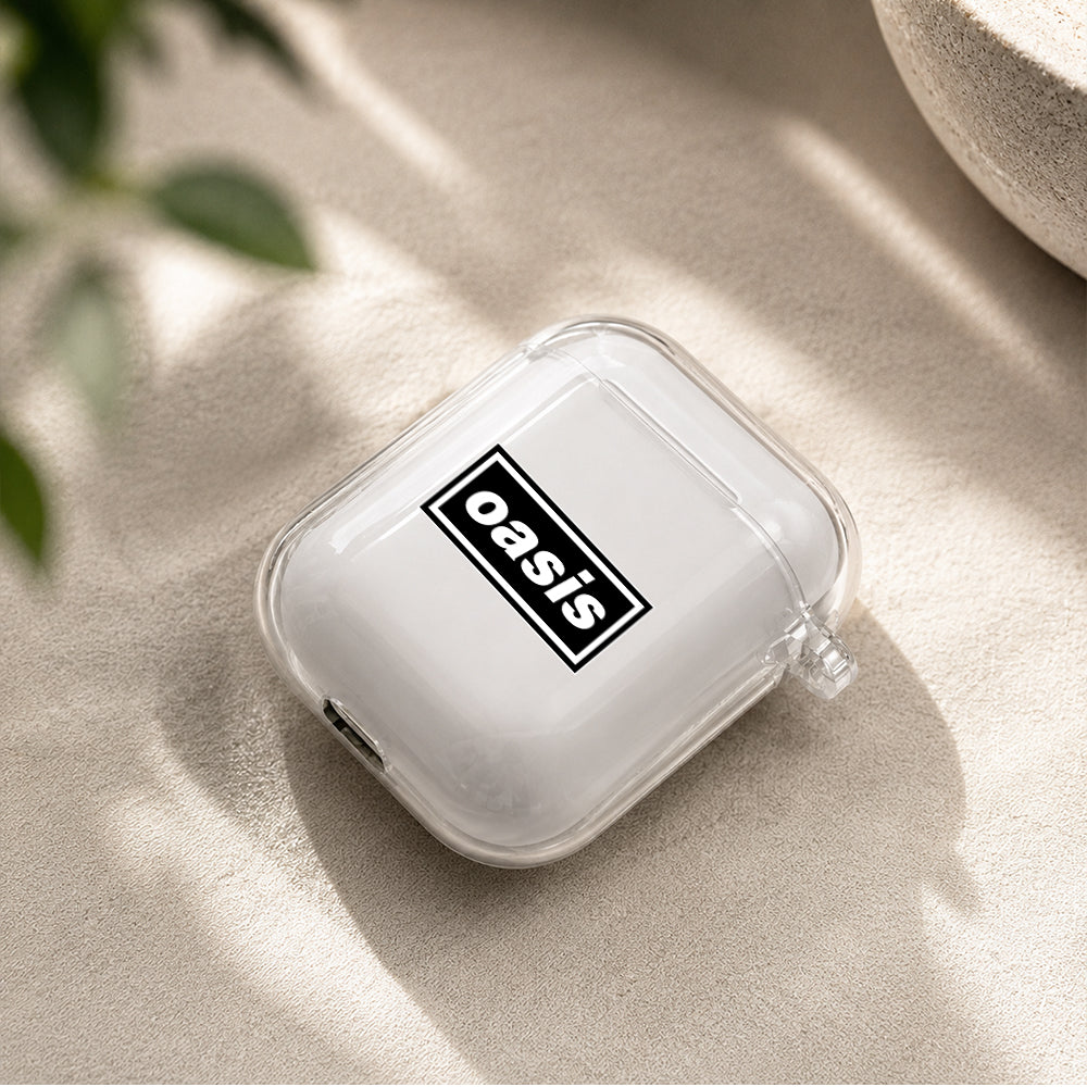Oasis Band Logo Protective Clear Case Cover For Apple Airpods | Soft Silicone AirPods 1 / 2 Case | Protective Cover