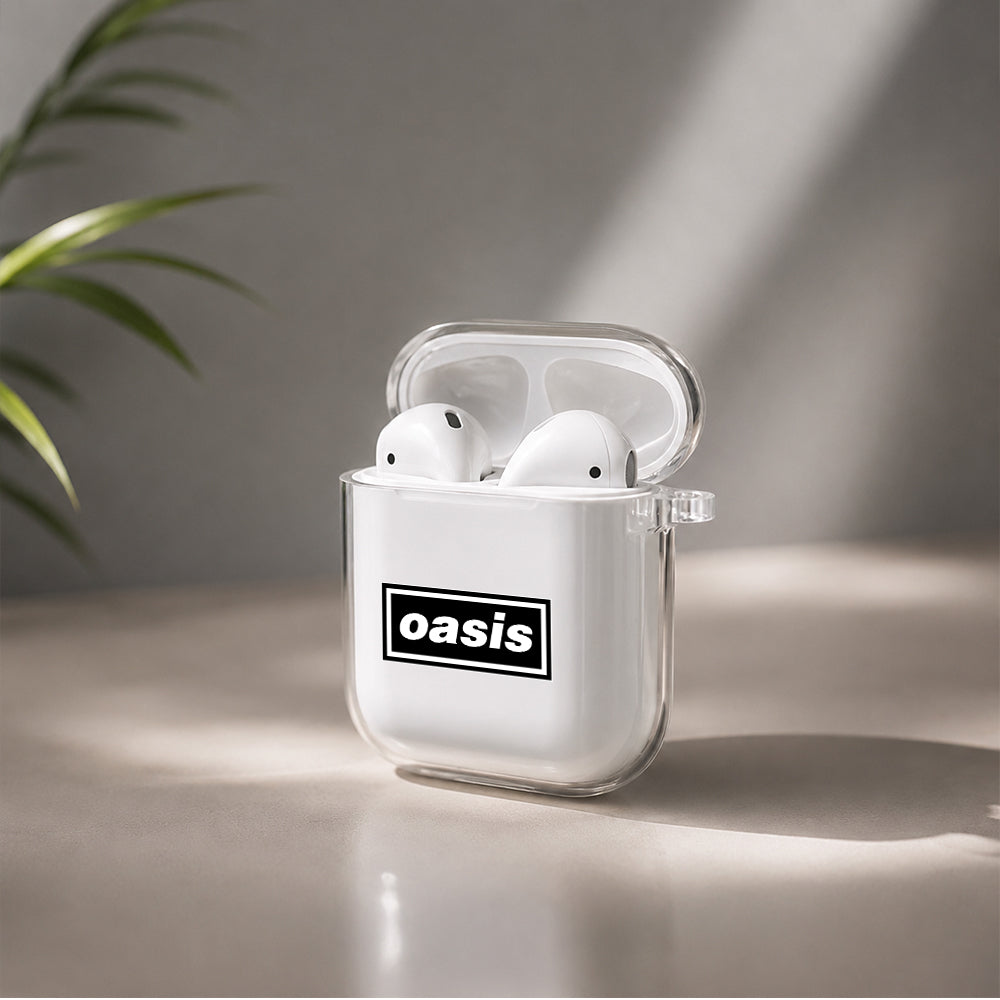 Oasis Band Logo Protective Clear Case Cover For Apple Airpods | Soft Silicone AirPods 1 / 2 Case | Protective Cover