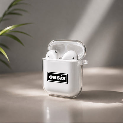 Oasis Band Logo Protective Clear Case Cover For Apple Airpods | Soft Silicone AirPods 1 / 2 Case | Protective Cover