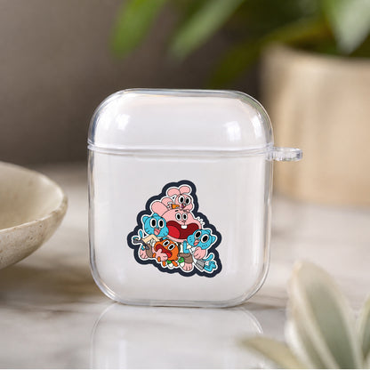 Gumball Watterson Family Protective Clear Case Cover For Apple Airpods | Soft Silicone AirPods 1 / 2 Case | Protective Cover