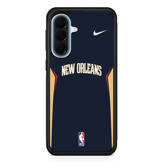 NBA New Orleans Pelicans Navy Nike Samsung Galaxy A57 Case | Slim Samsung Galaxy A57 Protective Case