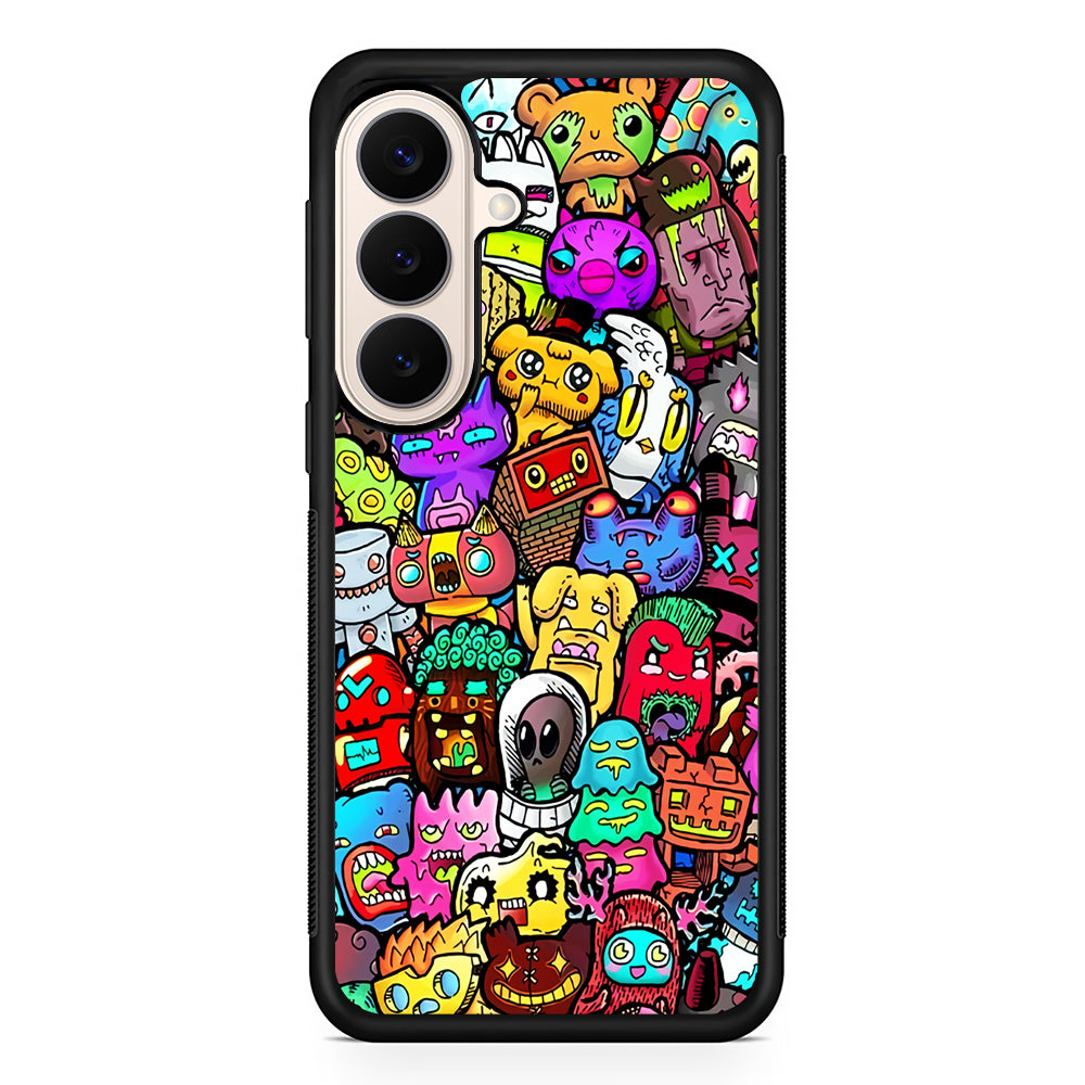 Doodle Cute Character Samsung Galaxy S26 Case | Durable Protective Rubber Cover