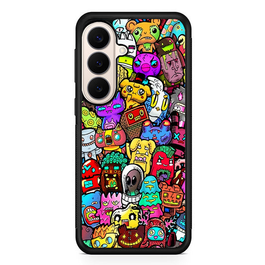 Doodle Cute Character Samsung Galaxy S26 Case | Durable Protective Rubber Cover