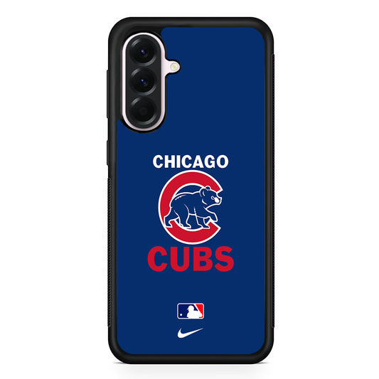 MLB Chicago Cubs Blue Nike Samsung Galaxy A56 Case | Samsung Galaxy A56 Protective Rubber Case