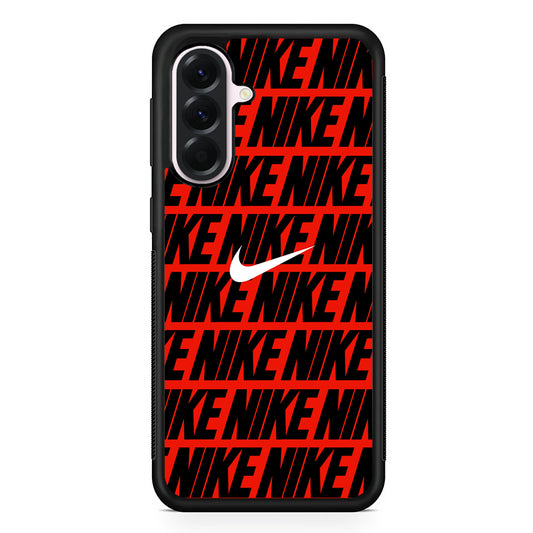 Nike in Red Samsung Galaxy A56 Case | Samsung Galaxy A56 Protective Rubber Case