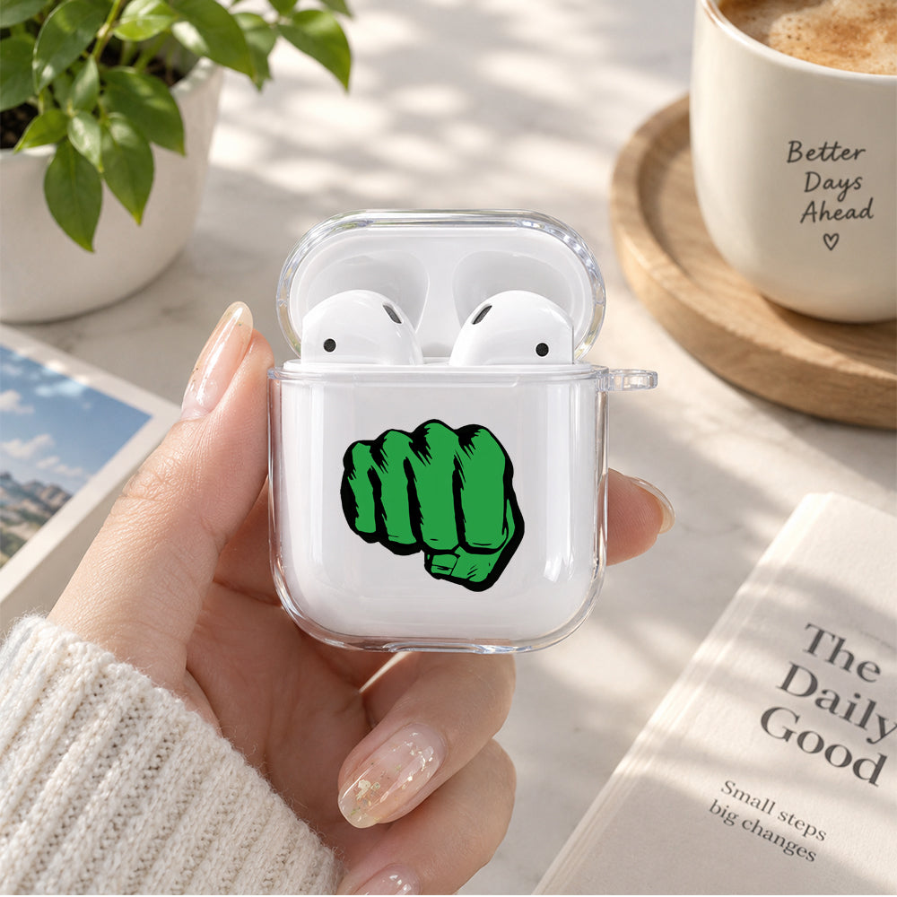 Hulk Touch Protective Clear Case Cover For Apple Airpods | Soft Silicone AirPods 1 / 2 Case | Protective Cover