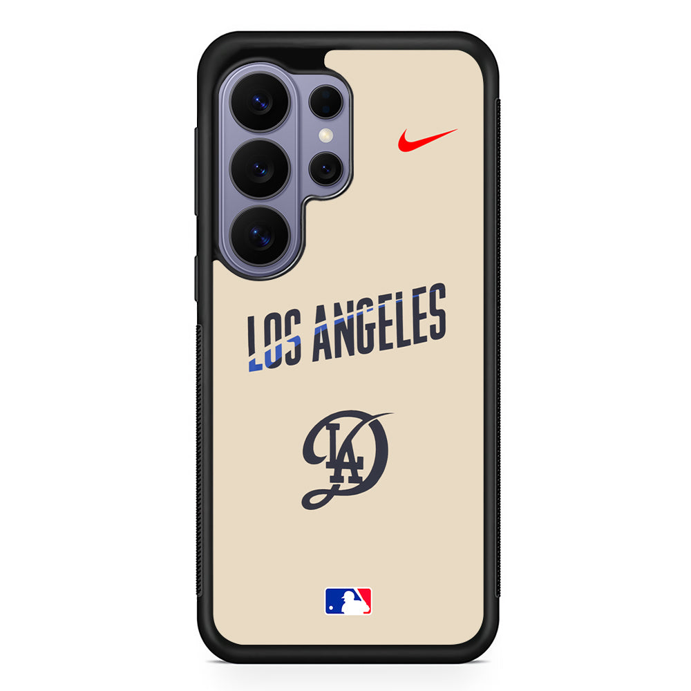 MLB Los Angeles Dodgers Cream Nike Samsung Galaxy S26 Ultra Case | Slim Durable Protective Cover