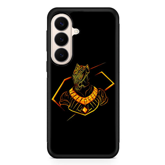 Black Panther Golden Art Samsung Galaxy S26 Case | Durable Protective Rubber Cover