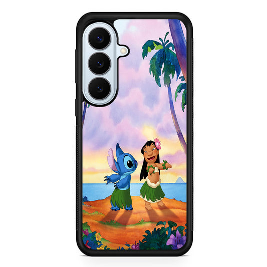 Lilo and Stitch Dancing Samsung Galaxy S26 Plus Case | Slim Protective Rubber Cover