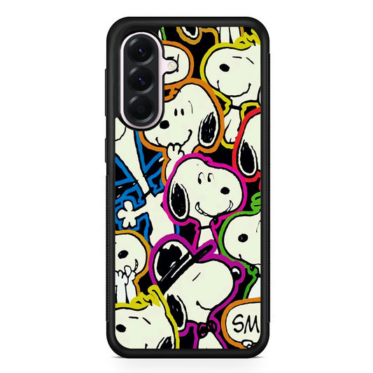 Snoopy Doodle Samsung Galaxy A56 Case | Samsung Galaxy A56 Protective Rubber Case