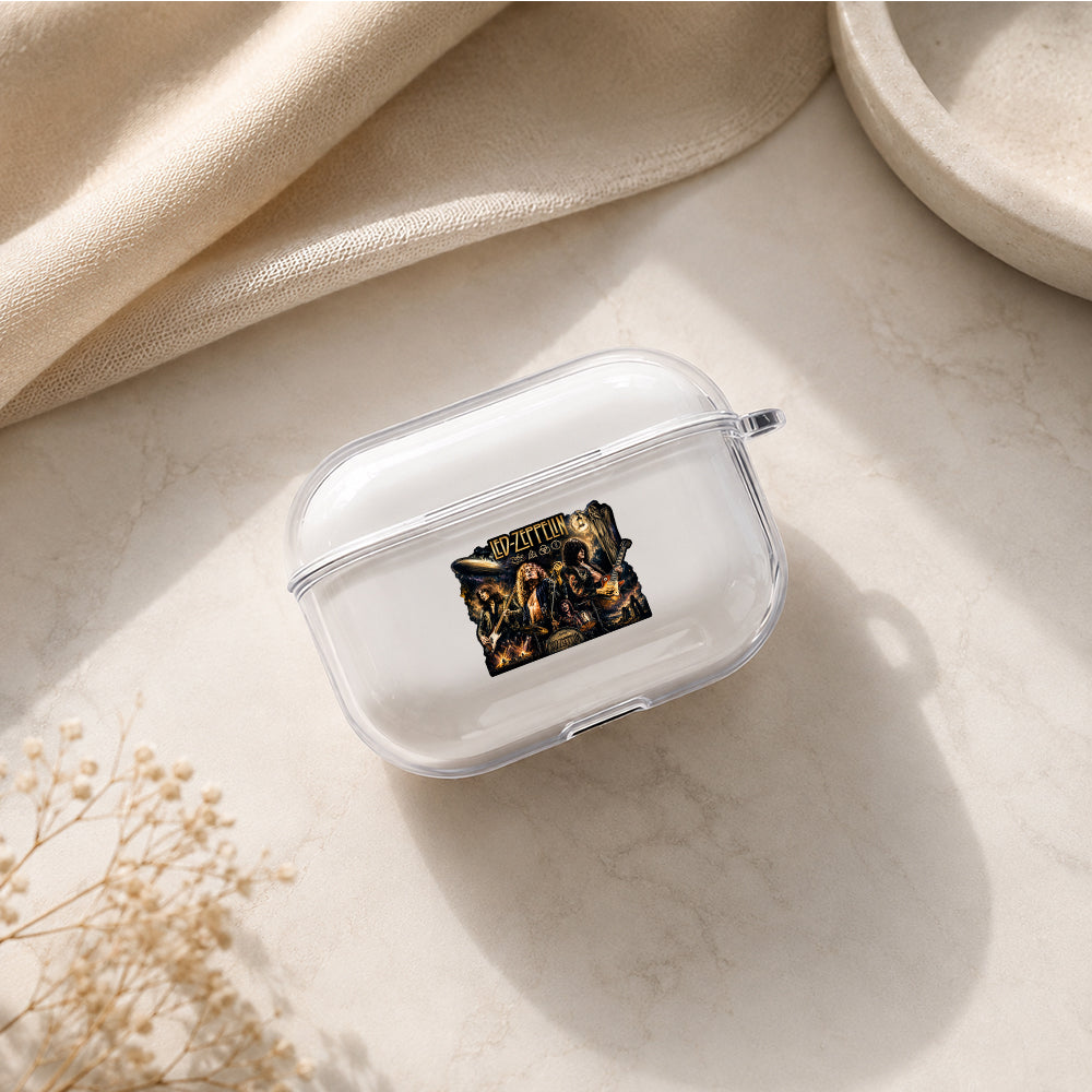 Led Zeppelin Golden Era Protective Apple AirPods Pro 3 Clear Case | Shockproof Cover