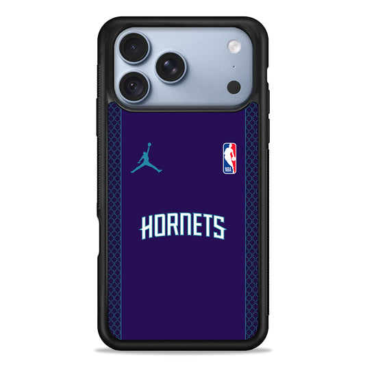 NBA Charlotte Hornets Purple Jordan iPhone 18 Pro Case - iPhone 18 Pro Silicone Case