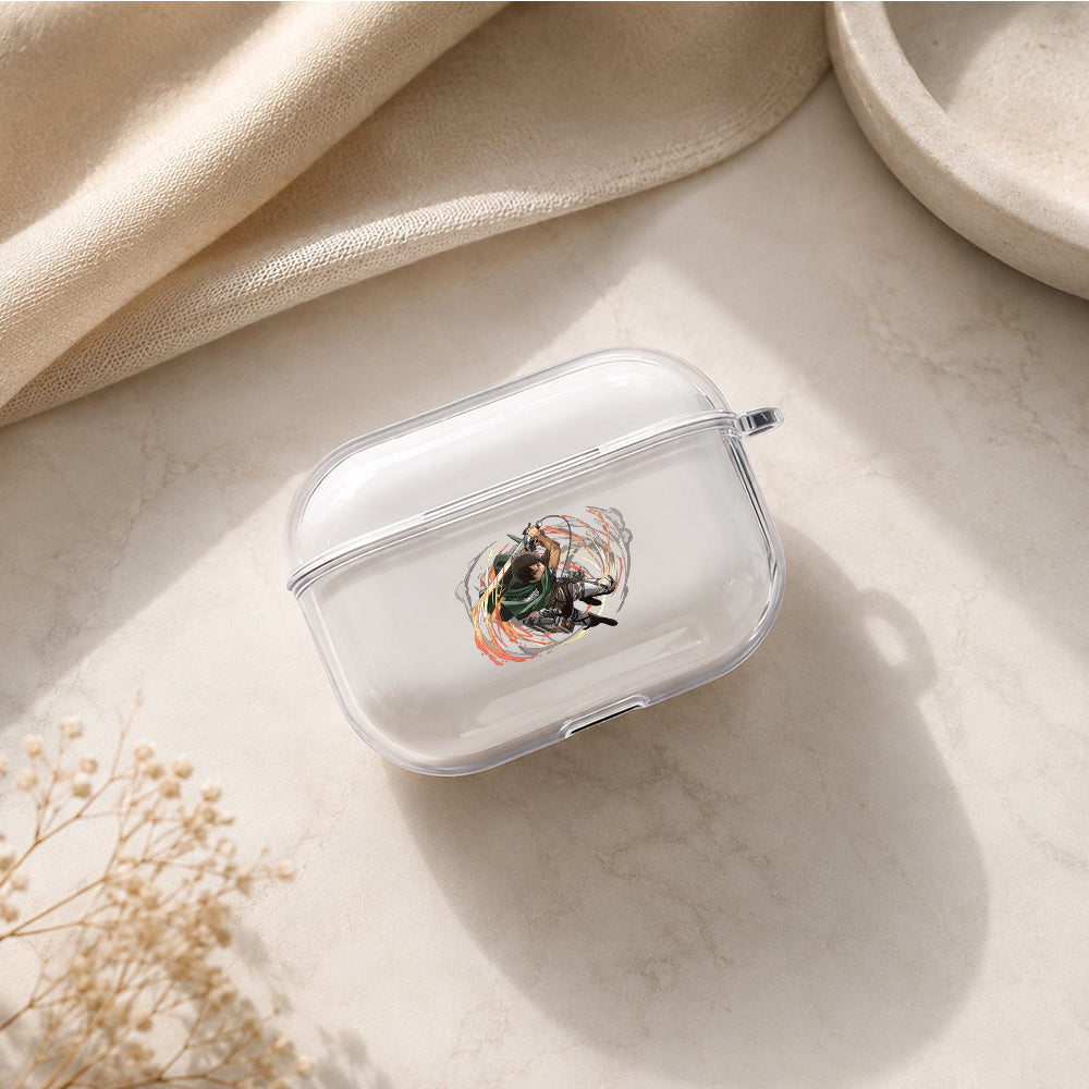 Scout Eren Yeager Protective Apple AirPods Pro 3 Clear Case | Shockproof Cover