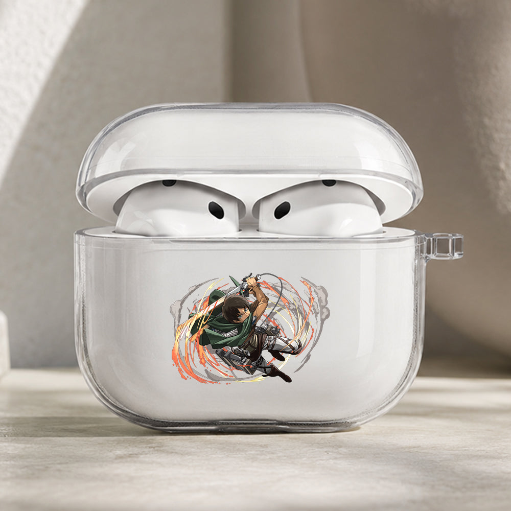 Scout Eren Yeager Protective Apple AirPods Pro 3 Clear Case | Shockproof Cover