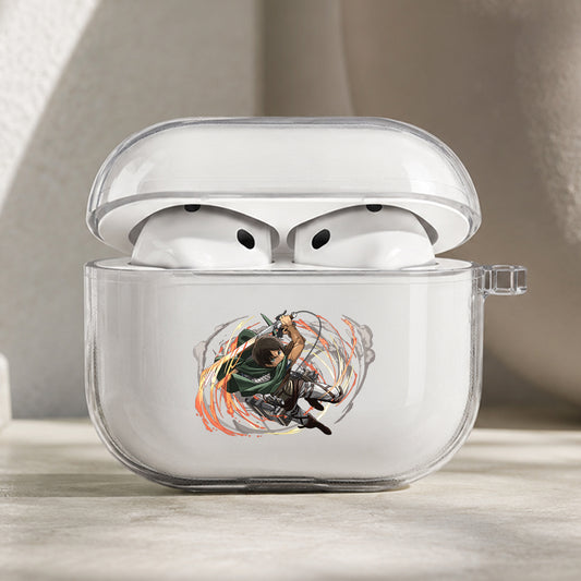 Scout Eren Yeager Protective Apple AirPods Pro 3 Clear Case | Shockproof Cover