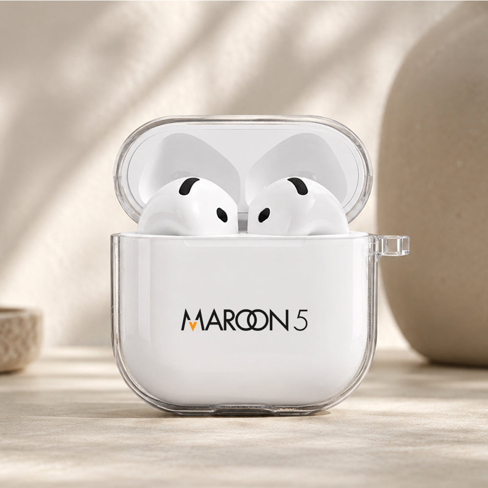 Maroon 5 Logo Protective Apple Airpods 4 Clear Case - Durable Clear Protection