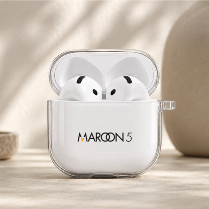 Maroon 5 Logo Protective Apple Airpods 4 Clear Case - Durable Clear Protection