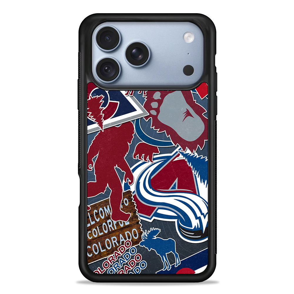 NHL Colorado Avalanche Aesthetic iPhone 18 Pro Case - iPhone 18 Pro Silicone Case